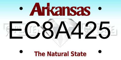 EC8A425 Arkansas License Plate