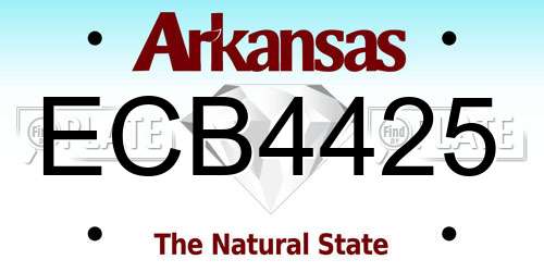 ECB4425 Arkansas License Plate
