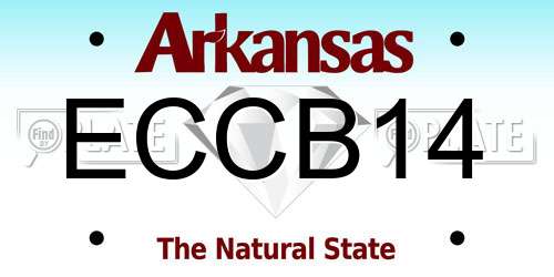 ECCB14 Arkansas License Plate