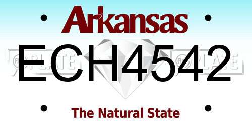 ECH4542 Arkansas License Plate