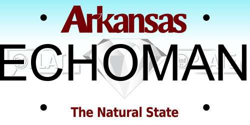 ECHOMAN Arkansas License Plate