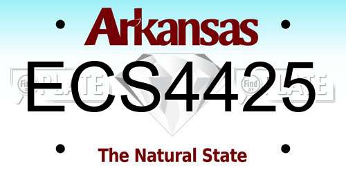 ECS4425 Arkansas License Plate