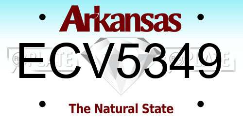 ECV5349 Arkansas License Plate