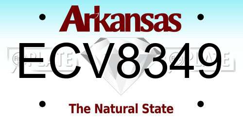ECV8349 Arkansas License Plate