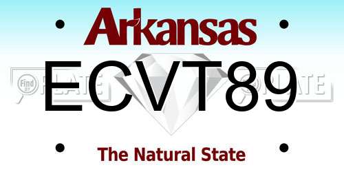ECVT89 Arkansas License Plate