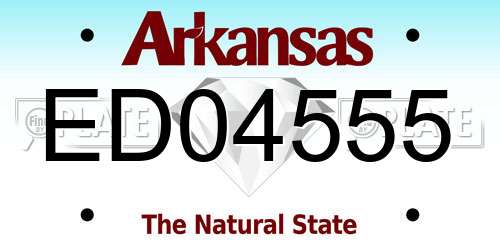 ED04555 Arkansas License Plate