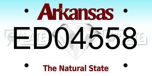 ED04558 Arkansas License Plate