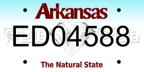 ED04588 Arkansas License Plate