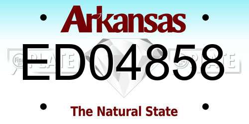 ED04858 Arkansas License Plate