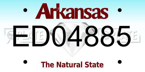 ED04885 Arkansas License Plate