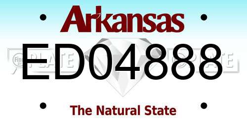 ED04888 Arkansas License Plate
