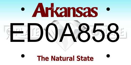 ED0A858 Arkansas License Plate