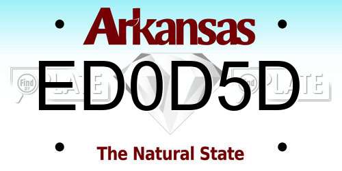 ED0D5D Arkansas License Plate