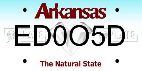 ED0O5D Arkansas License Plate