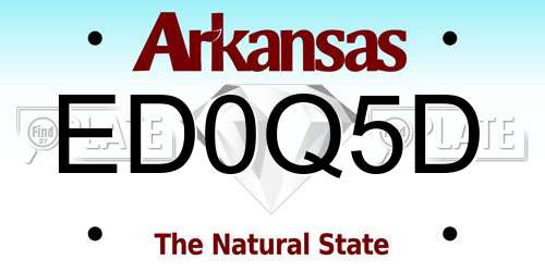 ED0Q5D Arkansas License Plate