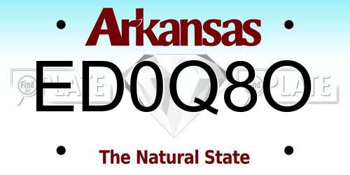 ED0Q8O Arkansas License Plate