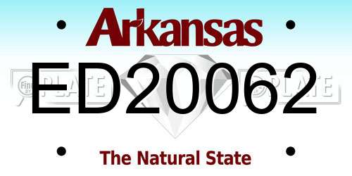 ED20062 Arkansas License Plate
