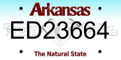 ED23664 Arkansas License Plate
