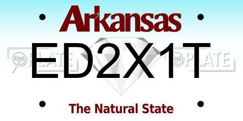 ED2X1T Arkansas License Plate