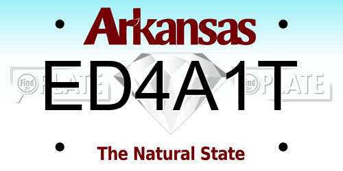 ED4A1T Arkansas License Plate