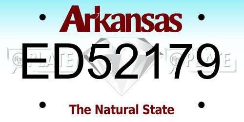 ED52179 Arkansas License Plate