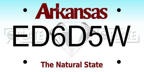 ED6D5W Arkansas License Plate