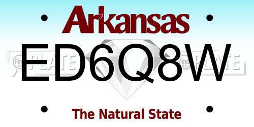 ED6Q8W Arkansas License Plate
