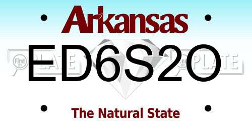ED6S2O Arkansas License Plate