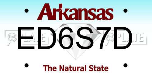 ED6S7D Arkansas License Plate