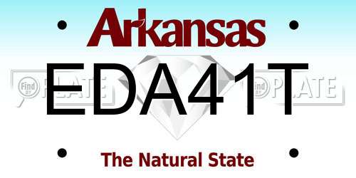 EDA41T Arkansas License Plate
