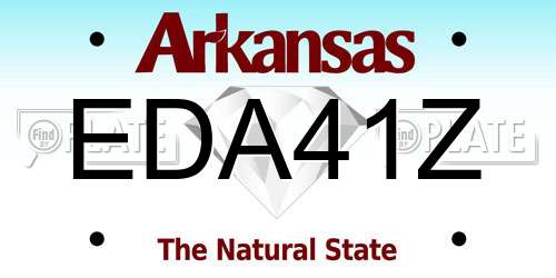 EDA41Z Arkansas License Plate