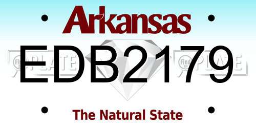EDB2179 Arkansas License Plate