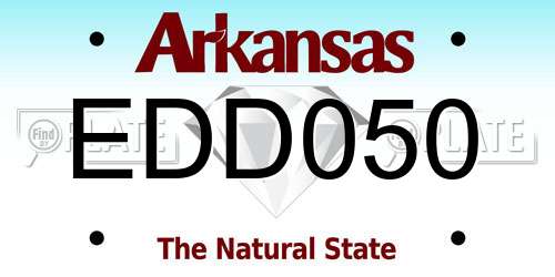 EDD050 Arkansas License Plate