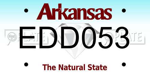 EDD053 Arkansas License Plate