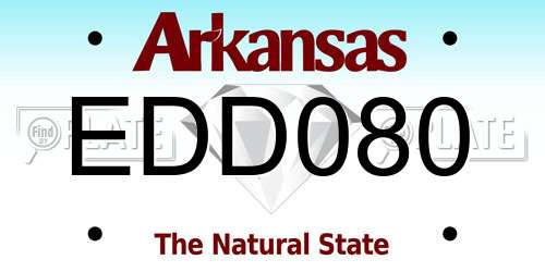 EDD080 Arkansas License Plate