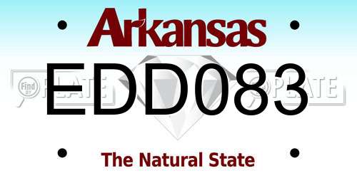 EDD083 Arkansas License Plate