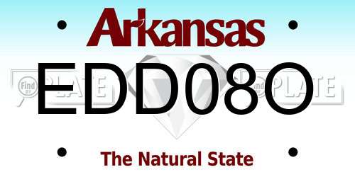 EDD08O Arkansas License Plate
