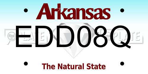 EDD08Q Arkansas License Plate