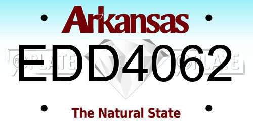 EDD4062 Arkansas License Plate
