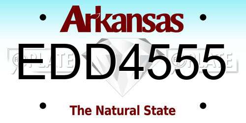 EDD4555 Arkansas License Plate