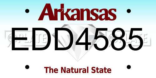 EDD4585 Arkansas License Plate