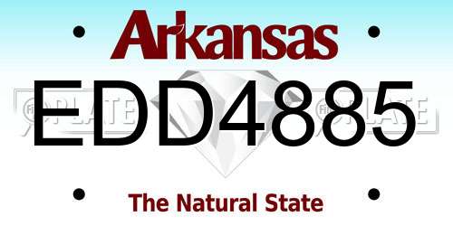 EDD4885 Arkansas License Plate