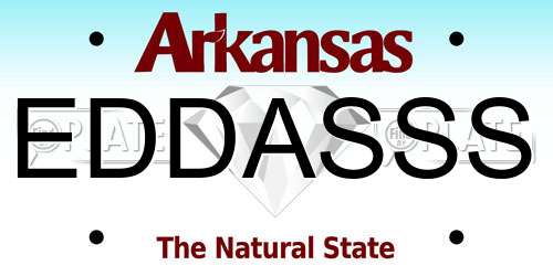 EDDASSS Arkansas License Plate