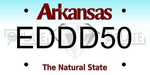 EDDD50 Arkansas License Plate