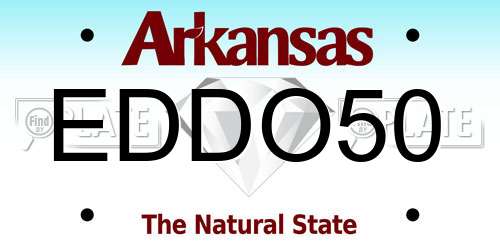 EDDO50 Arkansas License Plate
