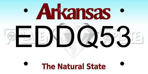 EDDQ53 Arkansas License Plate