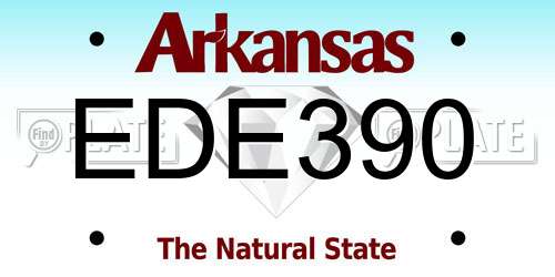 EDE390 Arkansas License Plate