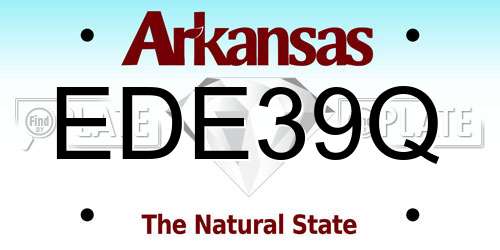 EDE39Q Arkansas License Plate