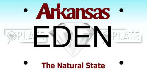 EDEN Arkansas License Plate