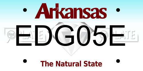 EDG05E Arkansas License Plate